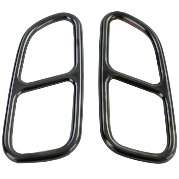 Black 4-pipe look exhaust tailpipe trims for MERCEDES SLK R171 - Slika 5
