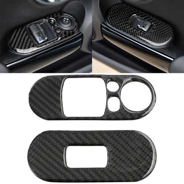 Carbon covers for power window switches for MINI One Cooper F56