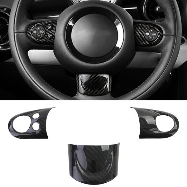 Genuine carbon fiber steering wheel covers for MINI One Cooper R55/R56/R57/R58/R59