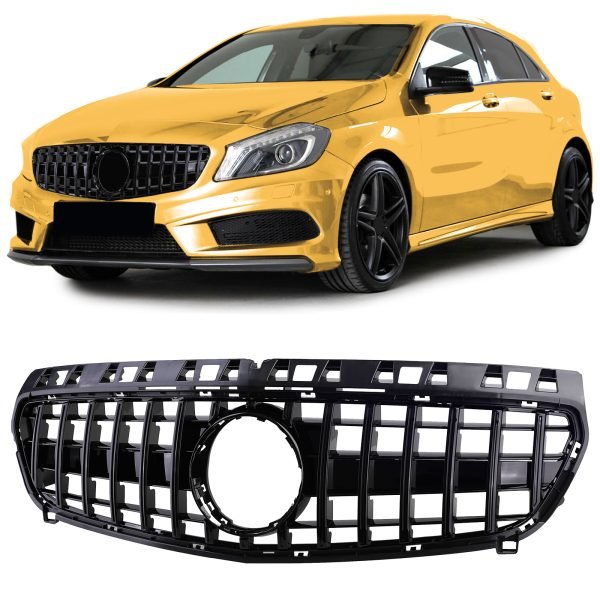 Sport gloss black front grille for MERCEDES A-CLASS W176