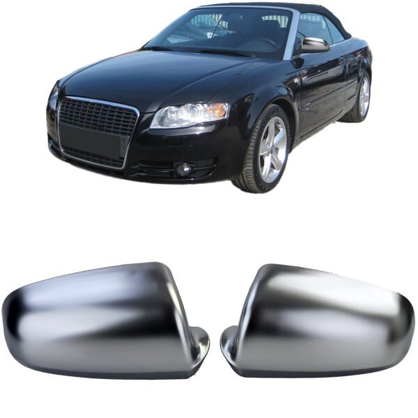 Matt silver mirror caps for AUDI A3 8P A4 B6 B7 A6 4F