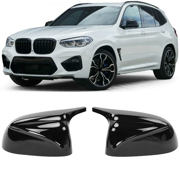Gloss black mirror caps for BMW X3 G01 X4 G02