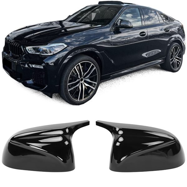 Gloss black mirror caps for BMW X5 G05 X6 G06 X7 G07