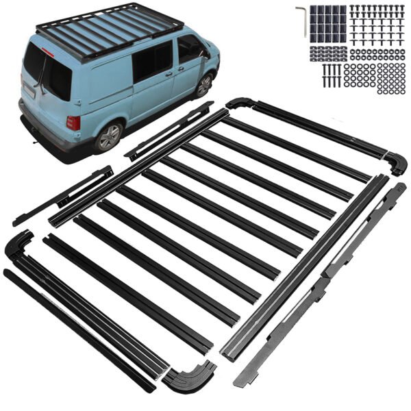 Aluminum roof rack (black) for VW T5 T6 T7
