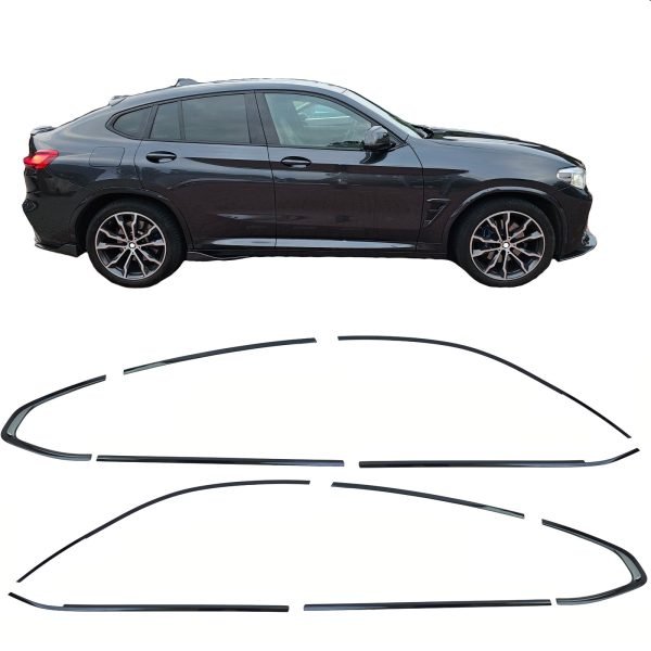 Shadow line gloss black trim set for BMW X4 G02