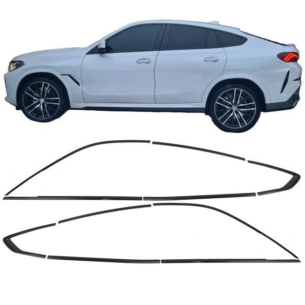 Shadow line gloss black trim set for BMW X6 G06