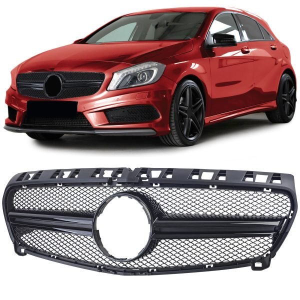 Sport gloss black grille for MERCEDES A-CLASS W176