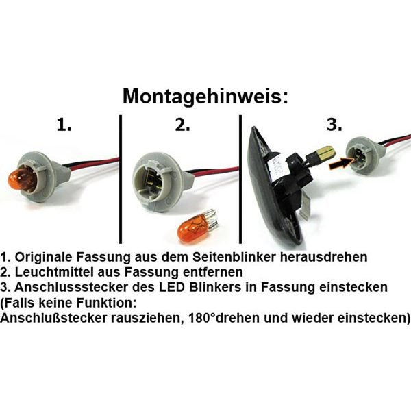 LED black smoke side indicators for MINI R55 R55N R56 R56N R57 R57N R58 R59 - Slika 4