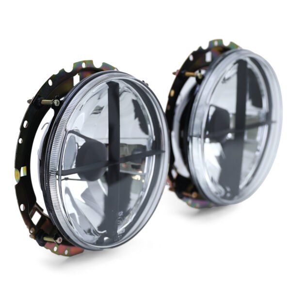 Headlights with Crosshair (Black Smoke) for VW Golf 1 + Cabrio 74-83 - Slika 5