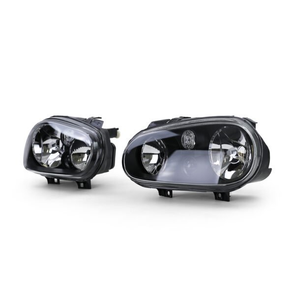 Headlights with integrated Fog lights (Black) for VW Golf IV 4 97-03 - Slika 2