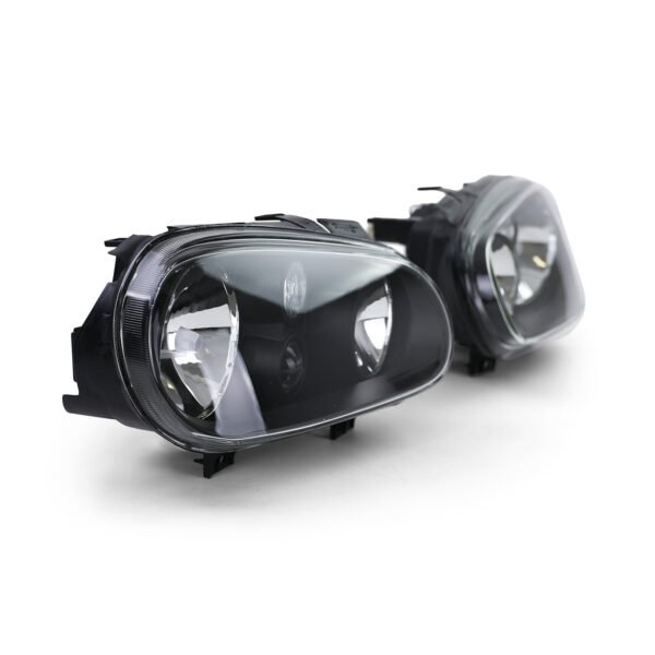 Headlights with integrated Fog lights (Black) for VW Golf IV 4 97-03 - Slika 6