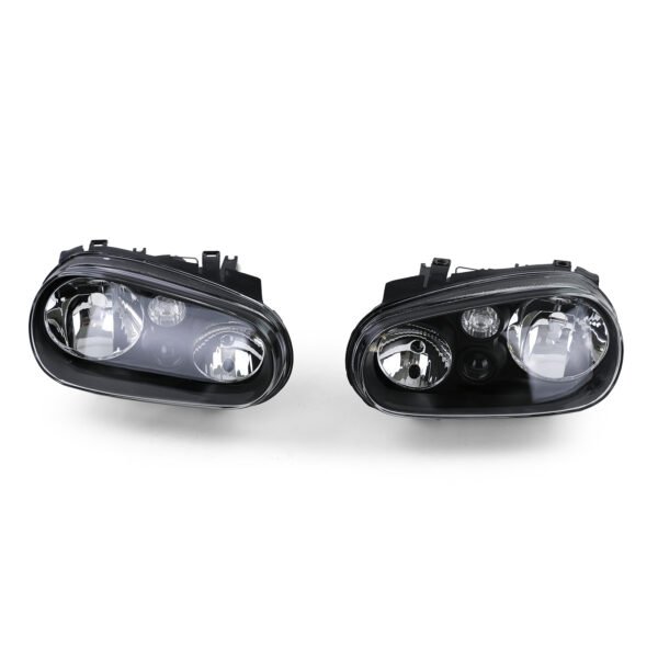 Headlights with integrated Fog lights (Black) for VW Golf IV 4 97-03 - Slika 5