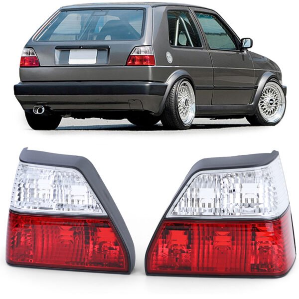 Tail lights (red white crystal) for VW Golf II 2 83-91