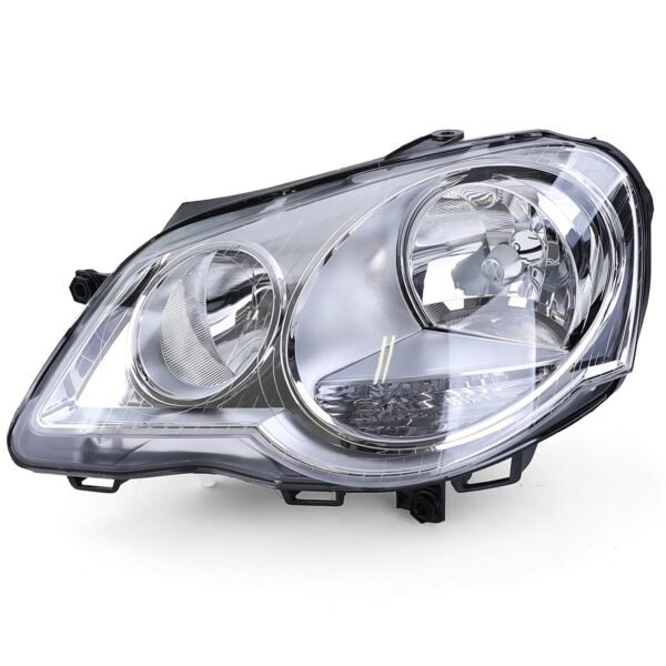 Left H7/H1 headlight with LWR motor for VW POLO 9N3