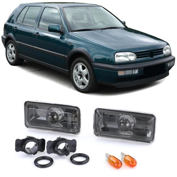 Clear glass black smoke side indicator set for VW GOLF 3, VENTO, and PASSAT