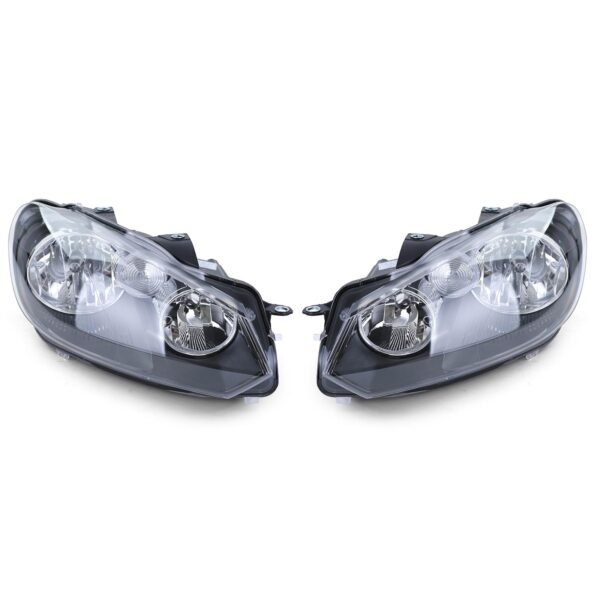 Headlights with LWR Motor (Black) for VW Golf 6 VI 1K 08-14