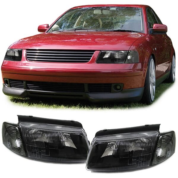 Black headlights with indicators for VW PASSAT B5