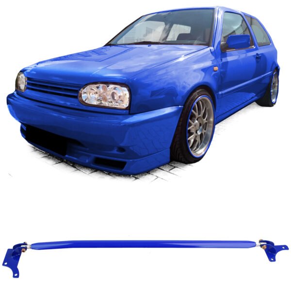 Blue aluminum adjustable strut brace for VW GOLF 4 and BORA
