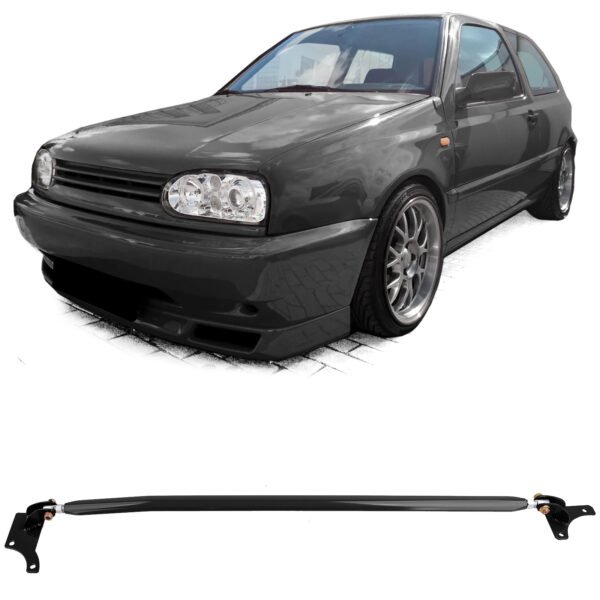 Black aluminum adjustable strut brace for VW GOLF 4 and BORA
