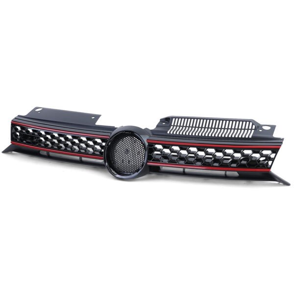 Grille black gloss with red strips for VW Golf 6 also GTI 08-13 - Slika 2