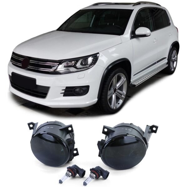 HB4 clear glass black smoke fog light set for VW POLO, TIGUAN, TOURAN, EOS and CADDY