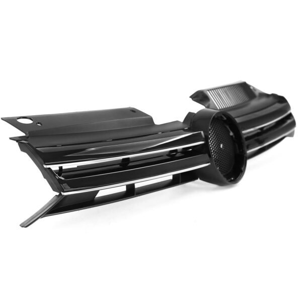 Grille (Black Gloss) with Chrome Strips for VW Golf 6 08-13 - Slika 3
