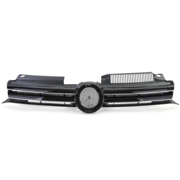 Grille (Black Gloss) with Chrome Strips for VW Golf 6 08-13 - Slika 6