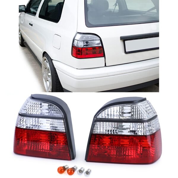 Tail lights (Red White) for VW Golf 3 Sedan Cabrio 91-97