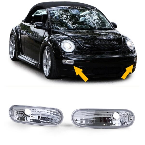 Chrome clear glass front indicators for VW NEW BEETLE