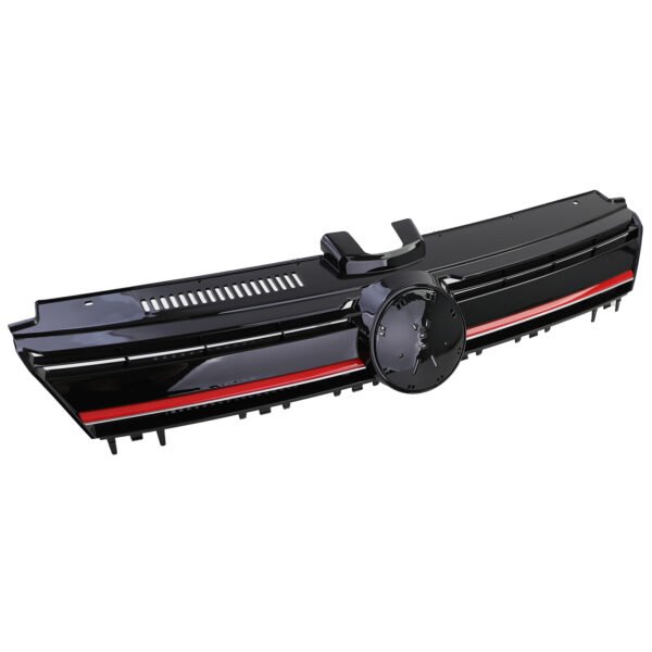 Grille Black Gloss with Red Strip for VW Golf 7 + GTI 12-17 - Slika 5