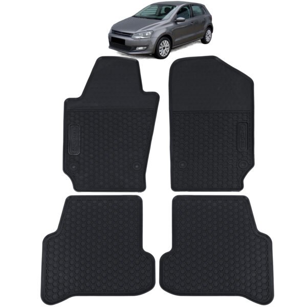 Premium rubber floor mats for VW POLO 6R/6C