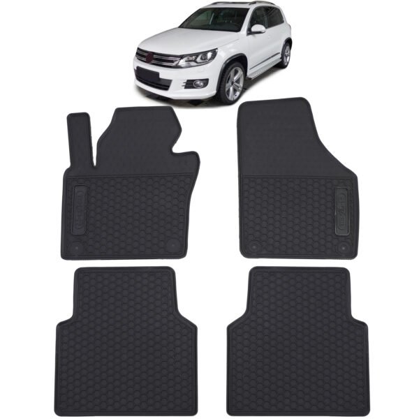 Premium rubber floor mats for VW TIGAUN 5N