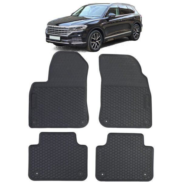 Premium rubber floor mats for VW TOUAREG III