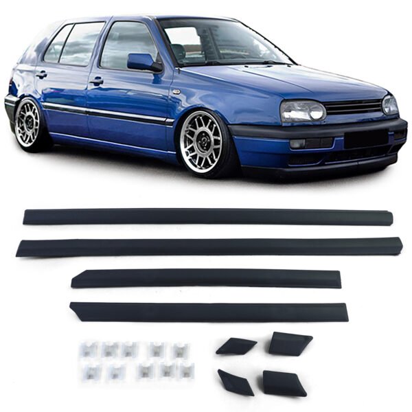 Trim moldings 8 pieces + clips for VW Golf 3 91-97 4-door