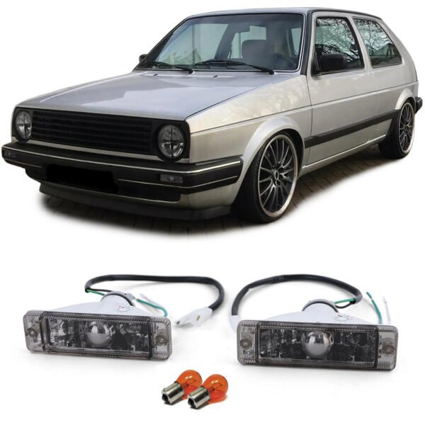 Indicators with parking light (black smoke) for VW Golf 1 2 Jetta 1 2 Polo 86C