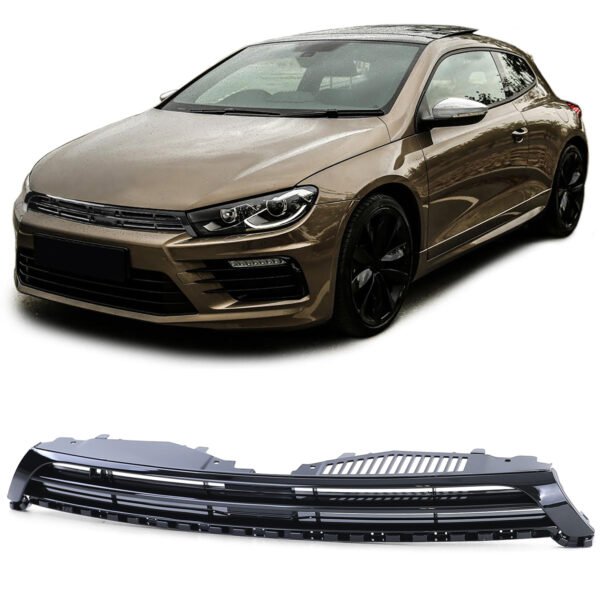 Front gloss black radiator grille for VW SCIROCCO R