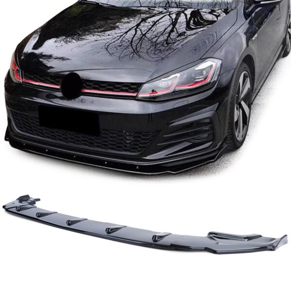 Front Spoiler Lip (Black Gloss) for VW Golf 7 GTI 13-20