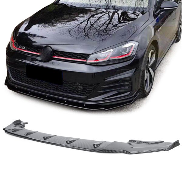 Front Spoiler Lip (Carbon Look) for VW Golf 7 GTI 13-20