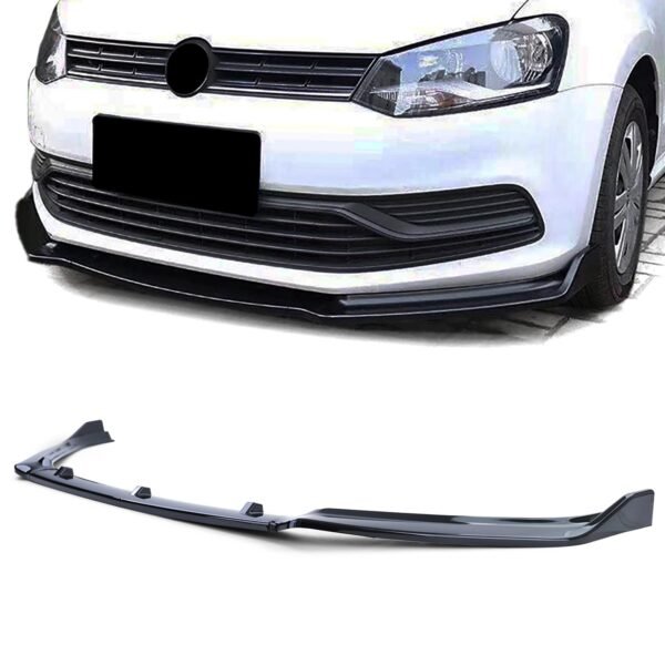 CUP gloss black front bumper spoiler for VW POLO 6C