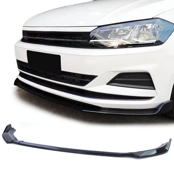 CUP gloss black front bumper spoiler for VW POLO 6 AW