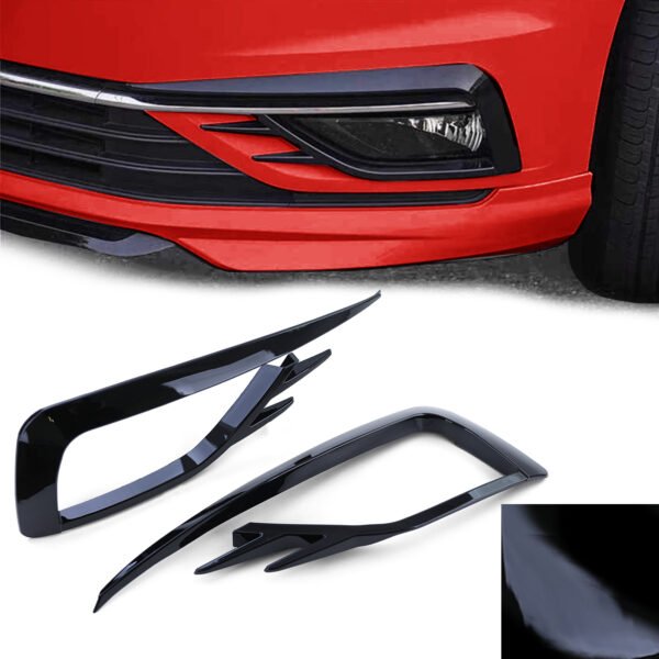 Fog light frames (GTI look, black gloss) for VW Golf 7 17-20