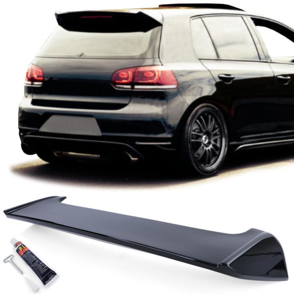 Rear Spoiler (Black Gloss) for VW Golf 6 GTI Sedan 09-13