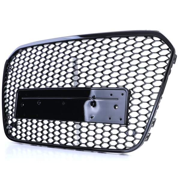Sport gloss black honeycomb front grille for AUDI A6 C7 - Slika 4