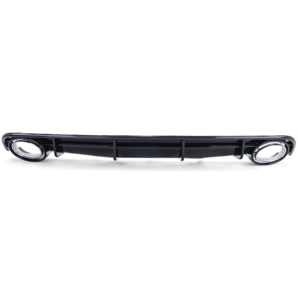 Sport gloss black rear diffuser with chrome tailpipes for AUDI A6 C7 - Slika 2