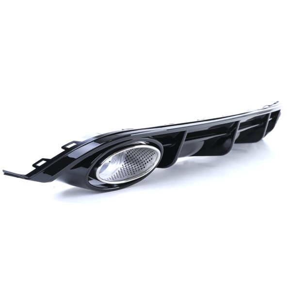 Sport gloss black rear diffuser with chrome tailpipes for AUDI A6 C7 - Slika 3