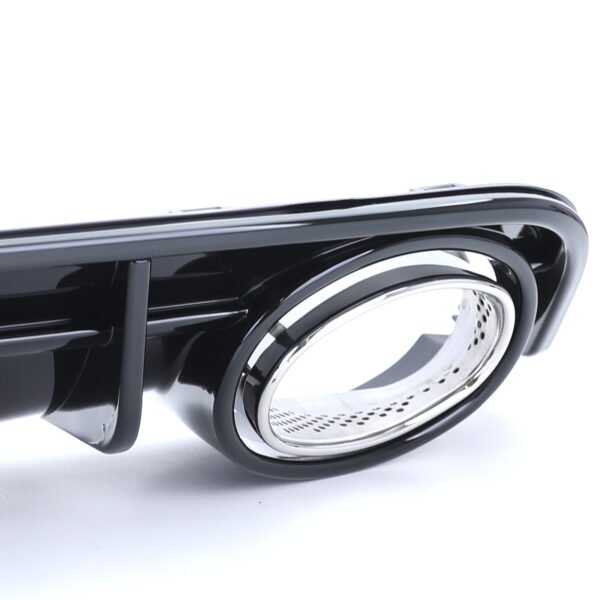 Sport gloss black rear diffuser with chrome tailpipes for AUDI A6 C7 - Slika 5