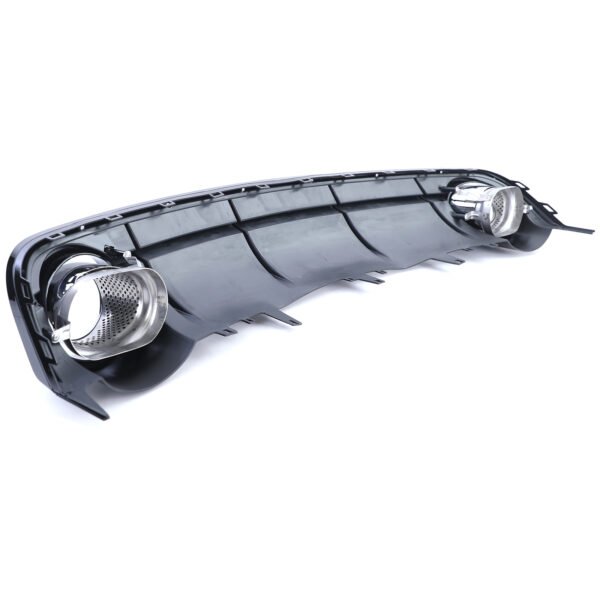 Sport gloss black rear diffuser with chrome tailpipes for AUDI A6 C7 - Slika 7