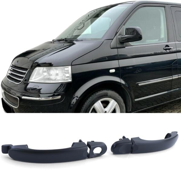 Outside Door Handles Pair (Black) for VW Bus T5