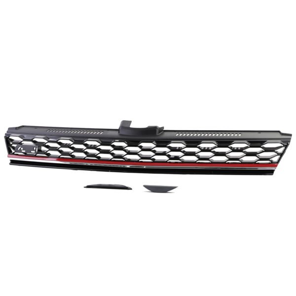 Grille without Emblem (Black Gloss) for VW Golf 7 GTD GTI Facelift 17-20 - Slika 6