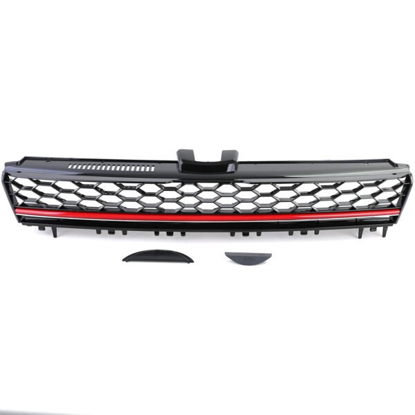 Honeycomb grille without emblem (black gloss) for VW Golf 7 12-17 also GTI - Slika 2